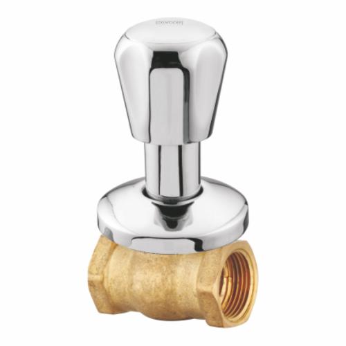 Flush Cock 25mm Half Turn (Brass) Chrome